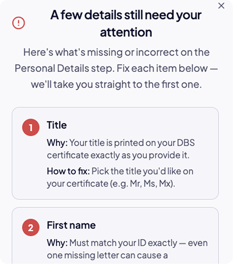 A few details still need your attention